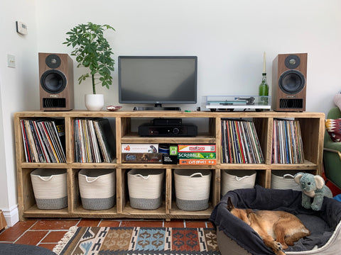 XL Rustic reclaimed wood media storage sideboard